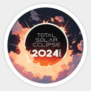 Dawn of Solar Eclipse, Astronomical Event Total Solar Eclipse Art Sticker